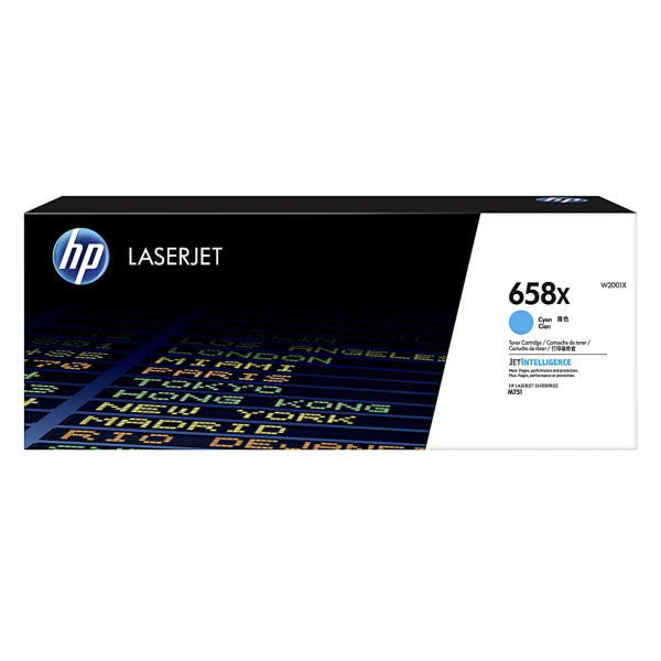 Toner hp w2001x (658x) l.j. m751n y m751dn  cyan 28,000 pgs