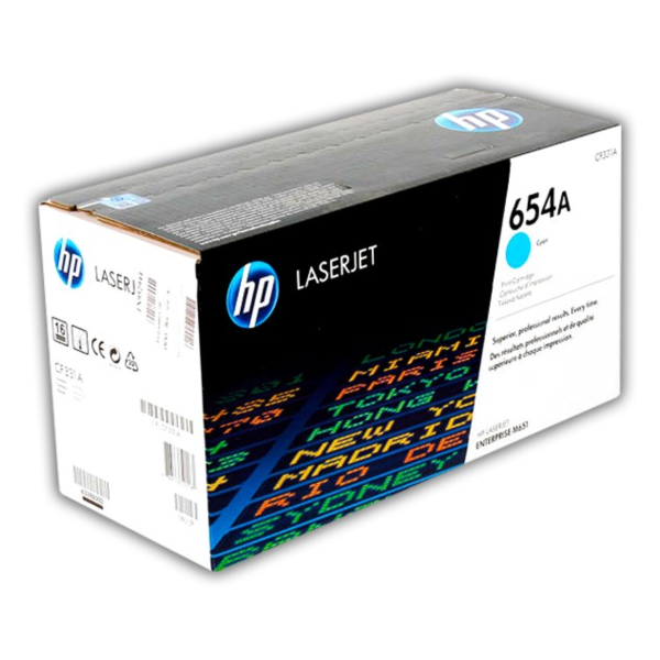 Toner hp cf331a (654a) ent m651 cyan 15.0k pg