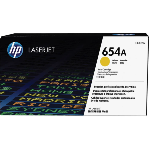 Toner hp cf332a (654a) ent m651 yellow 15.0k pg