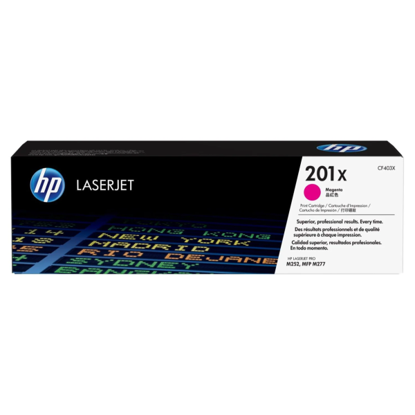 Toner hp cf403x (201x) magenta para lj pro m252n, m252dw, m277n, m277dw.