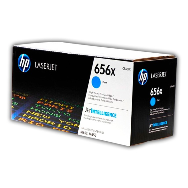 Toner hp cf461x (656x) cyan ent m652dn, m652n, m653dn, m653x  22kpg