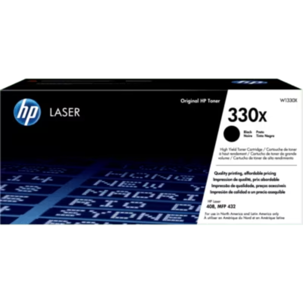 Toner hp w1330x (330x) l.j. 408, mfp 432fdn black 15,000 pgs