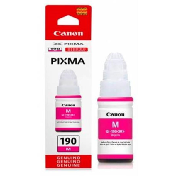 Tinta canon gi-190m magenta g2100, g2101, g2110, g2111, g3100, g3101, g3102, g3110, g3111, g4100, g4102, 64110, g4111.