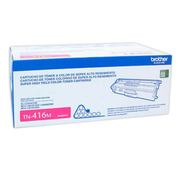 Toner brother tn-416m magenta  hl-l8360cdw , mfc-l8610cdw , mfc-l8900cdw , mfc-l9570cdw.