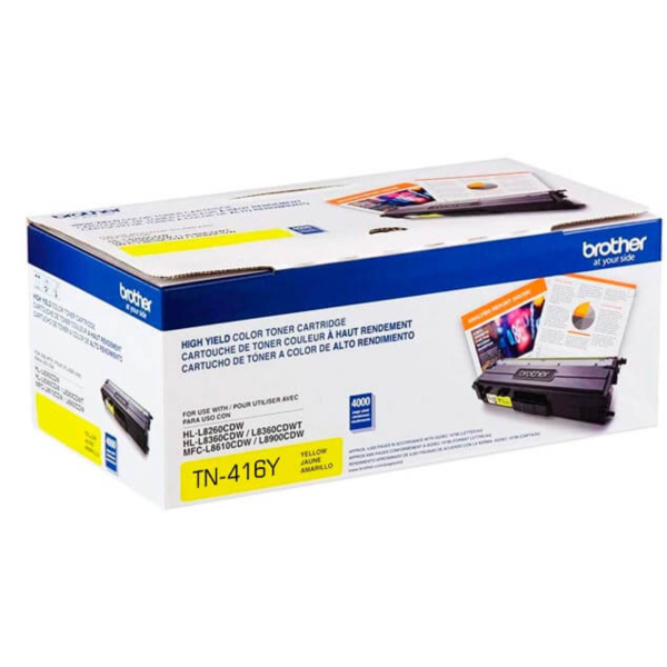 Toner brother tn-416y yellow  hl-l8360cdw , mfc-l8610cdw , mfc-l8900cdw , mfc-l9570cdw.