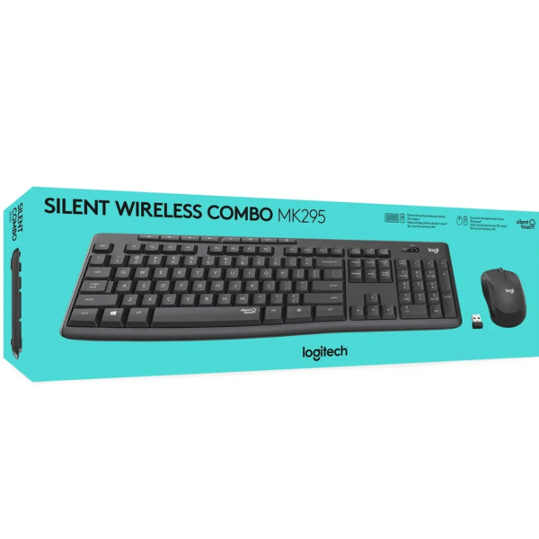 Teclado logitech + mouse mk295 wireless usb black