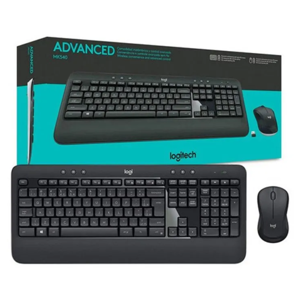 Teclado logitech + mouse mk540 wireless usb sp black