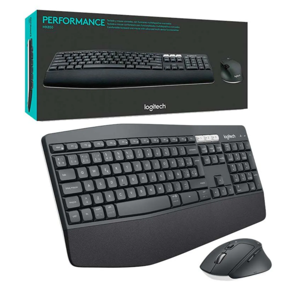 Teclado logitech + mouse mk850 wireless usb black