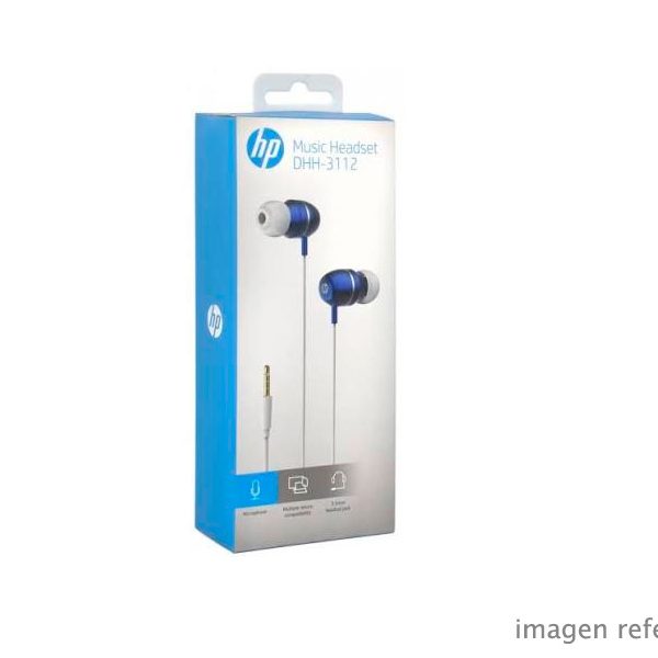 Audifonos In-Ear HP DHH-3112 Azul Con Microfono y Control Volumen 2B287AA