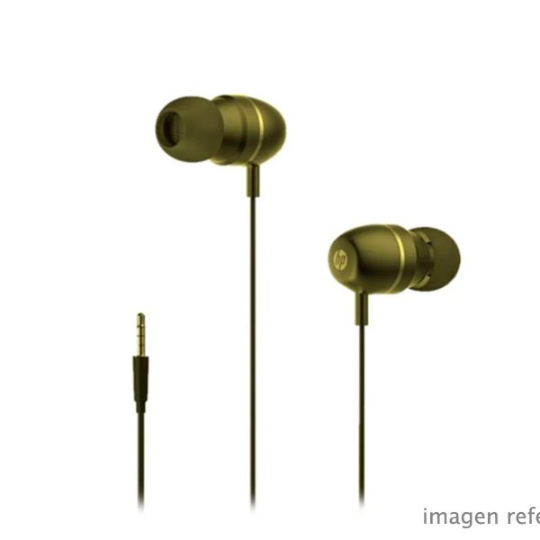Audifonos In-Ear HP DHH-3112 Gold Con Microfono y Control Volumen 2B289AA