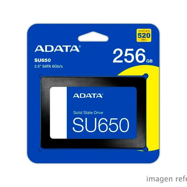 Unidad SSD ADATA SU650 256GB 2.5″ SATA III ASU650SS-256GT-R