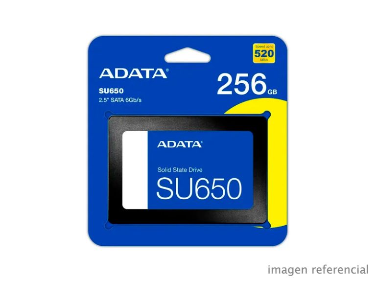 Unidad SSD ADATA SU650 256GB 2.5″ SATA III ASU650SS-256GT-R