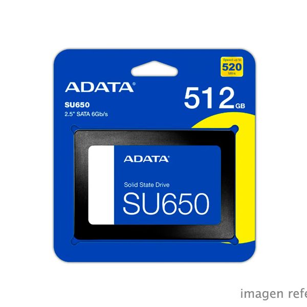 Unidad SSD ADATA SU650 512GB 2.5″ SATA III ASU650SS-512GT-R