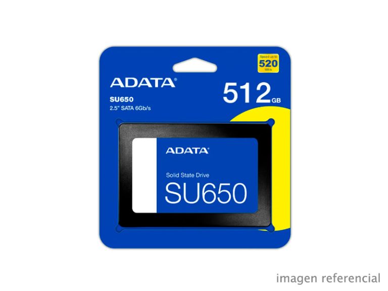 Unidad SSD ADATA SU650 512GB 2.5″ SATA III ASU650SS-512GT-R