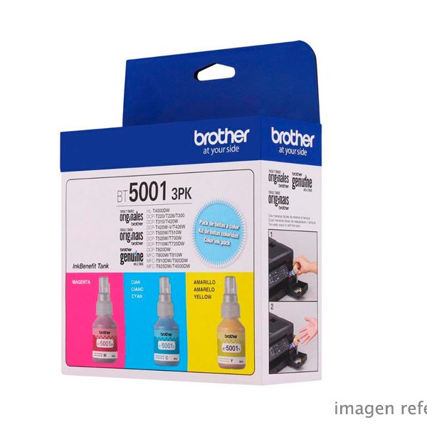 Tinta Brother BT50013PK para Impresoras T300, T500, T700 Colores