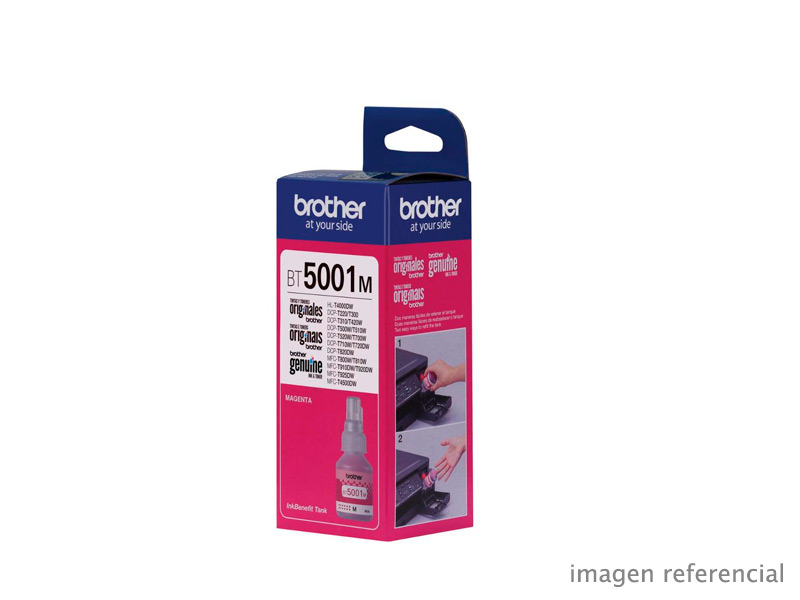 BT5001M Tinta Brother BT5001M Magenta DCP-T300W, T500W, T700W 5,000 páginas