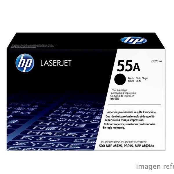 Toner HP CE255A 55A LaserJet CP3015 Negro 6,000 Páginas