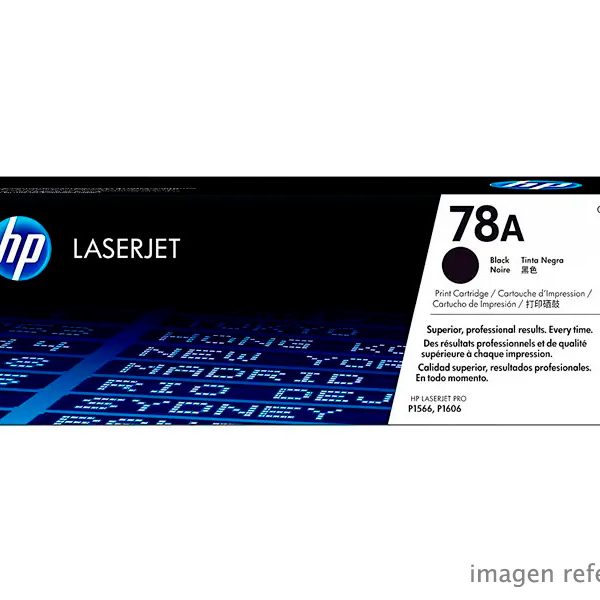 Toner HP CE278A 78A LaserJet P1606 Negro 2,100 Páginas