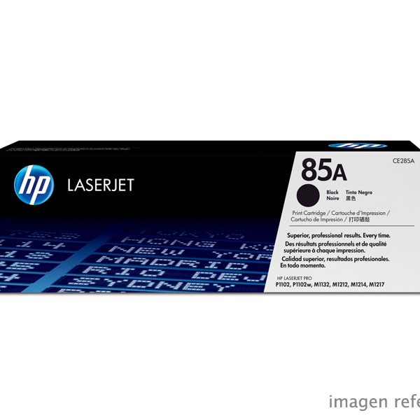 Toner HP CE285A 85A LaserJet Pro P1102W Negro 1,600 Páginas