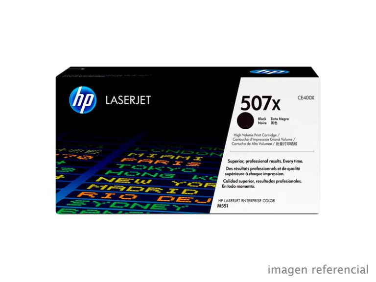 Toner HP CE400X 507X Negro LaserJet Enterprise 11000 Paginas