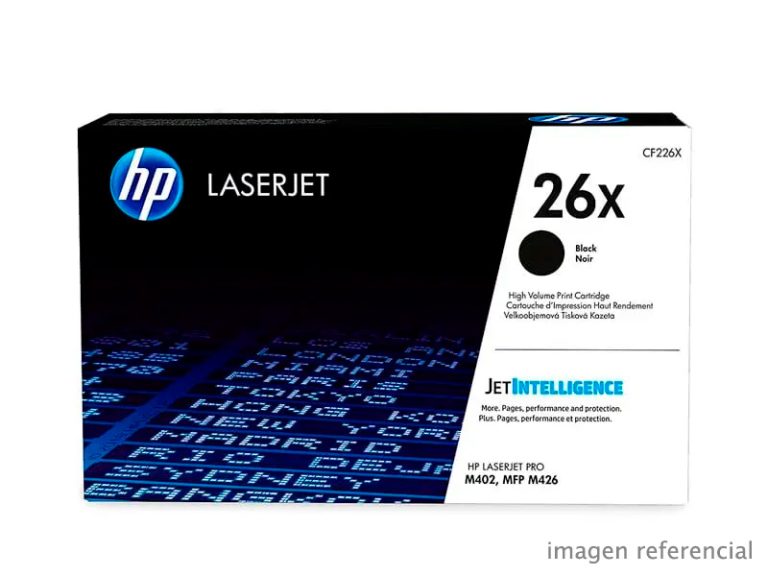 Toner HP 26X CF226X Negro LaserJet Pro M426fdw 9,000 Páginas