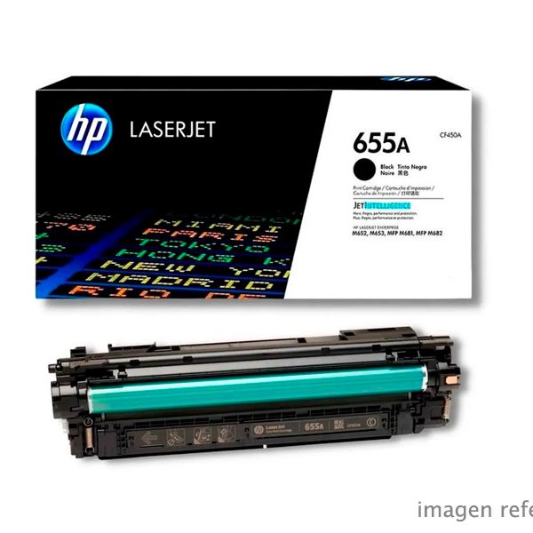 Toner HP CF450A 655A Negro Color LaserJet Enterprise M652 M681 12500 Paginas