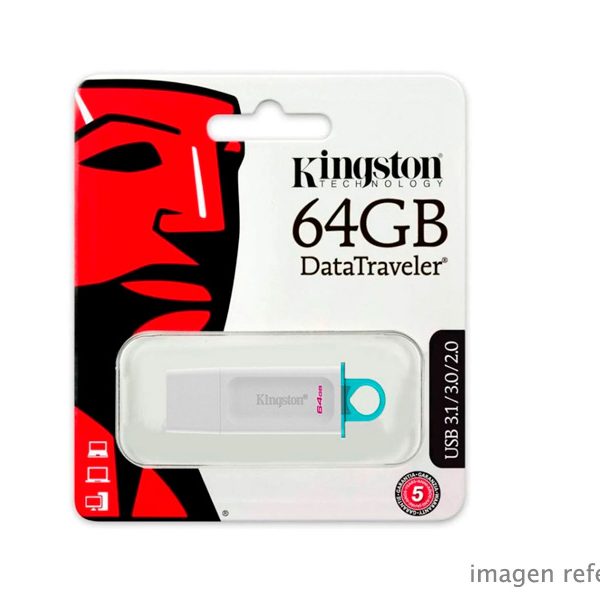 Memoria USB Kingston DataTraveler Exodia 64GB USB 3.2 Blanco KC-U2G64-5R