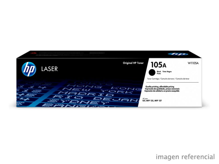 Toner HP W1105A 105A LaserJet 107a Negro 1,000 Páginas