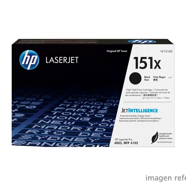 Toner HP W1510X 151X LaserJet 4003 Negro 9,700 páginas