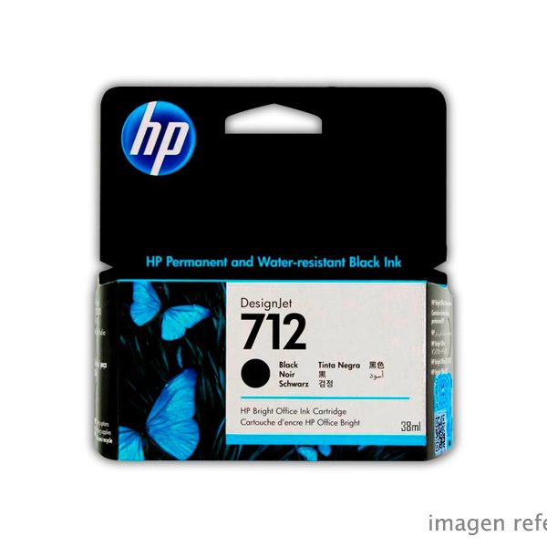 Tinta HP 3ED70A (712a) 38ml Negro