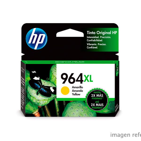 Tinta HP 3JA56AL 964XL Amarillo OfficeJet 9010 1,600 Páginas