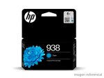 Cartucho de Tinta HP 4S6X5PL 938 Cian Officejet Pro 9110/9130/9730 800 Páginas