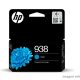 Cartucho de Tinta HP 4S6X5PL 938 Cian Officejet Pro 9110/9130/9730 800 Páginas