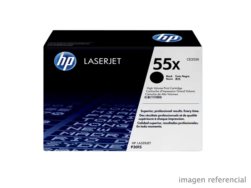 CE255X Toner HP CE255X 55X LaserJet CP3015 Negro 12,500 Páginas