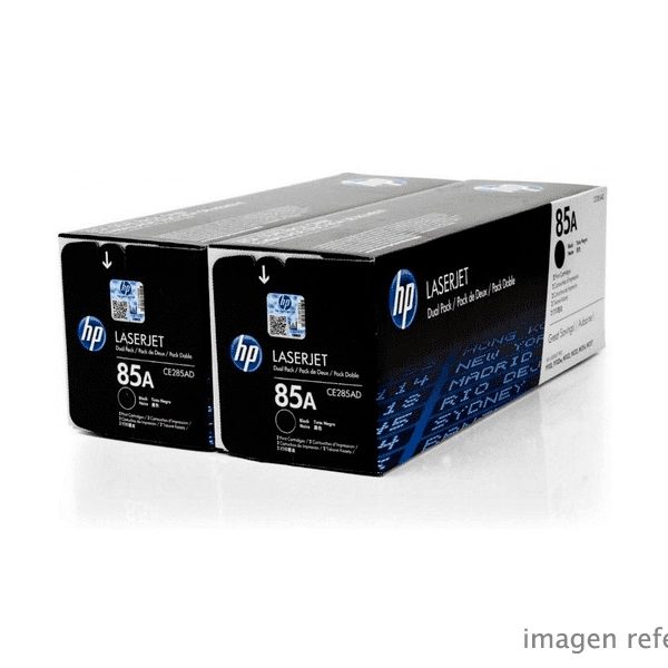 Toner HP CE285AD 85AD pack 2 CE285A P1102W 1600 paginas
