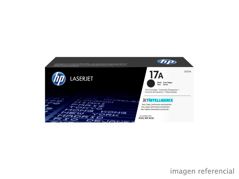 CF217A Toner HP CF217A 17A LaserJet Pro M102 negro 1600 páginas