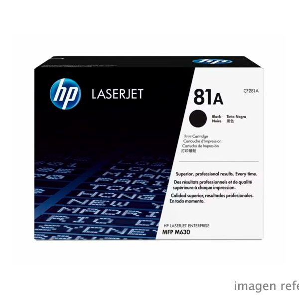 Toner HP CF281A 81A MFP M630 Negro 10,500 Páginas
