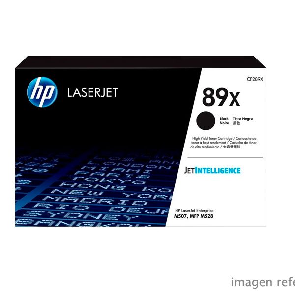 Toner HP CF289X 89X Negro LaserJet Enterprise M507 10000 Páginas