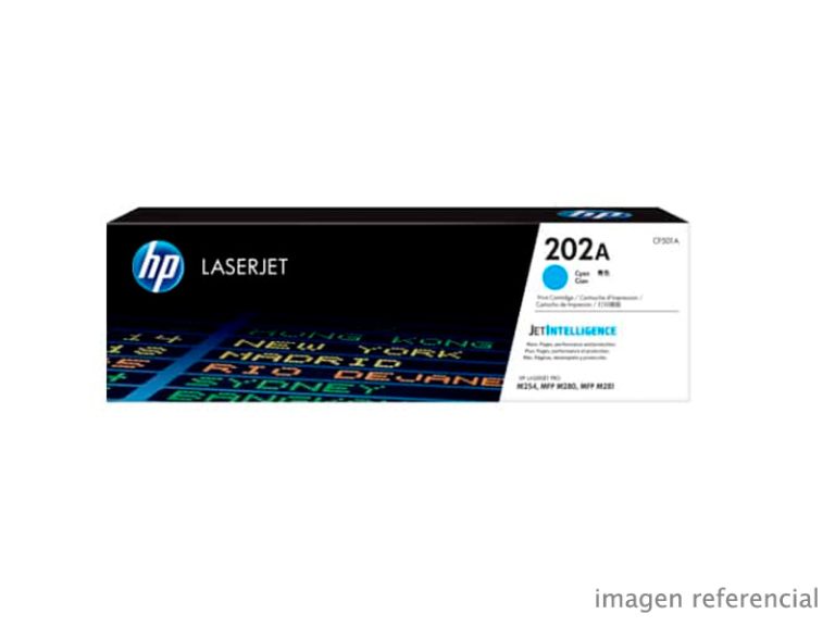 Toner HP CF501A 202A LaserJet Pro M254 M281 Cyan 1,300 Paginas