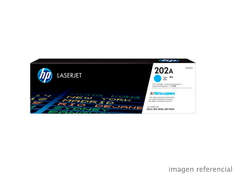 CF501A Toner HP CF501A 202A LaserJet Pro M254 M281 Cyan 1,300 Paginas