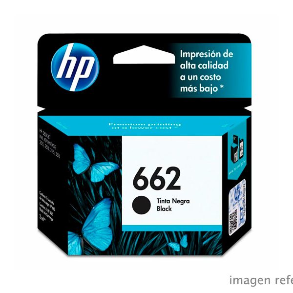 Tinta HP CZ103AL (662) Negro 120 Páginas