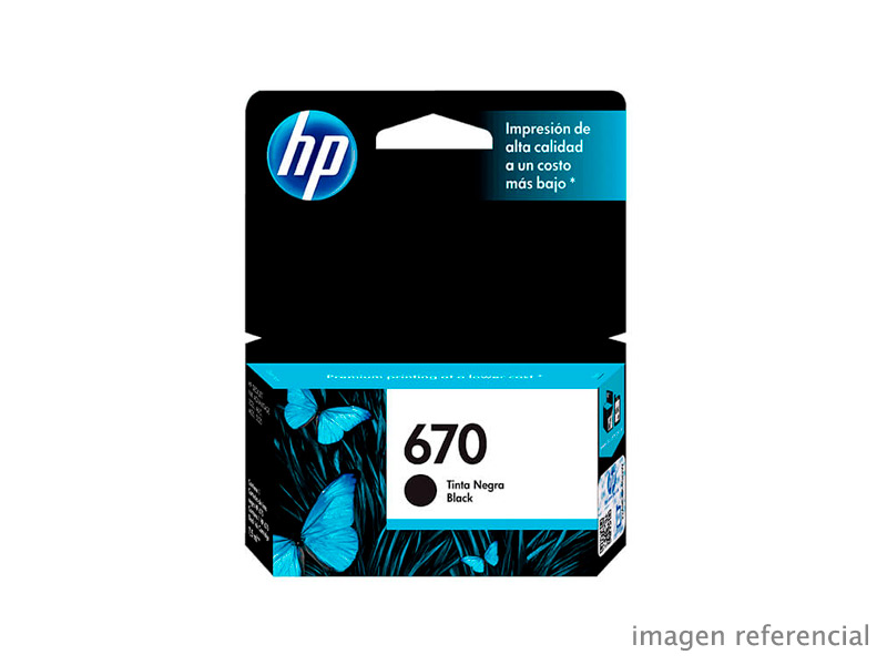 CZ113AL Tinta HP CZ113AL (670) Negro 250 Páginas
