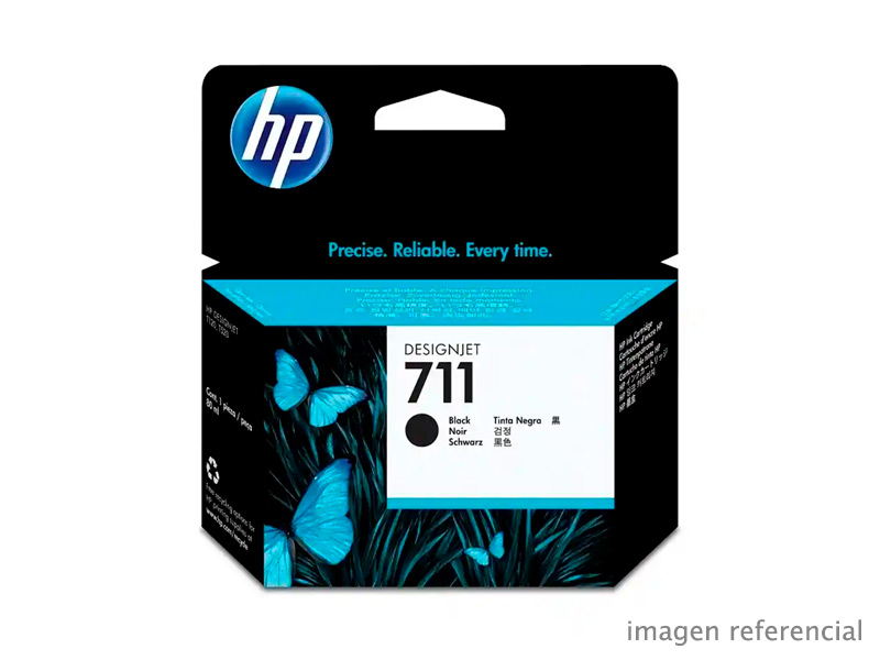 CZ133A Tinta HP 711 Black CZ133A HP DesignJet T120 / T520 Plotter 80ML