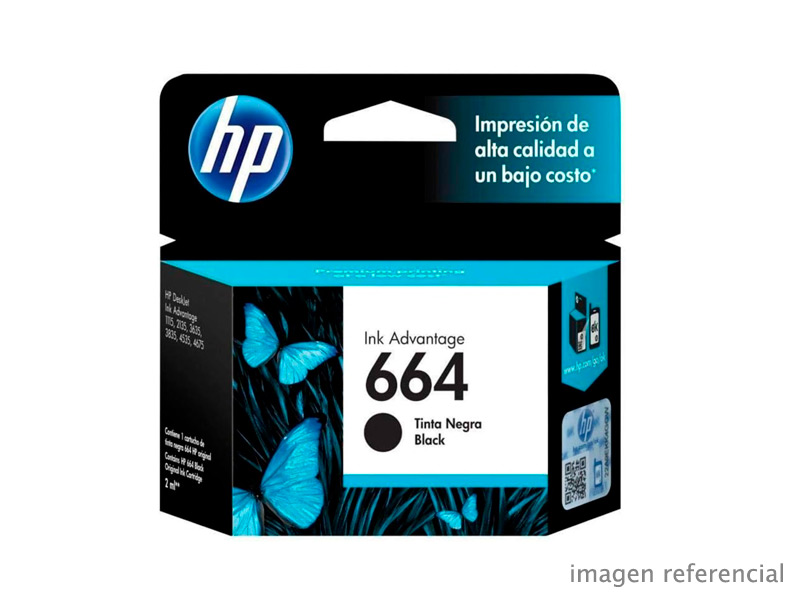 F6V29AL Tinta HP F6V29AL 664 Negro 120 Páginas