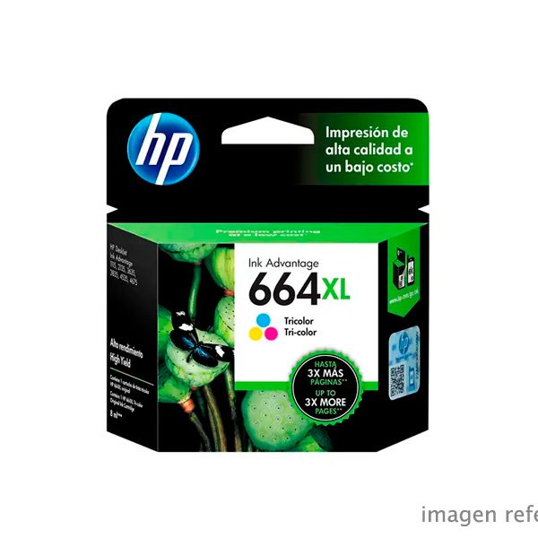 Tinta HP F6V30AL 664XL color DeskJet 2135 3635 4535 330 páginas