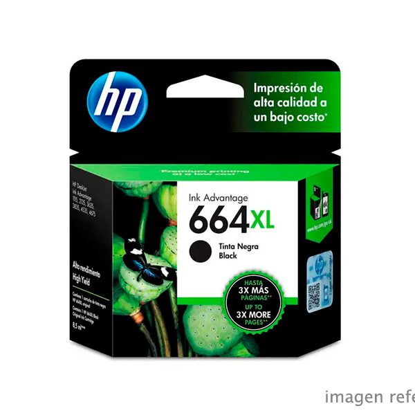 Tinta HP F6V31AL 664XL negro DeskJet 2135 3635 4535 480 páginas