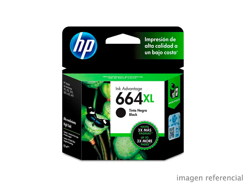 F6V31AL Tinta HP F6V31AL 664XL negro DeskJet 2135 3635 4535 480 páginas