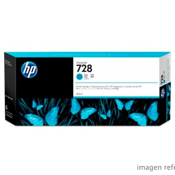 Tinta HP F9K17A (728a) Cyan 300ml.