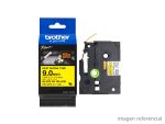 Cinta Brother HSe-621E 9 mm x 1.5 m negro sobre amarillo
