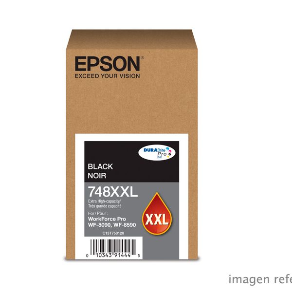 Tinta Epson T748XXL120-AL Negra WF-6590, WF-6090 10.000 Páginas